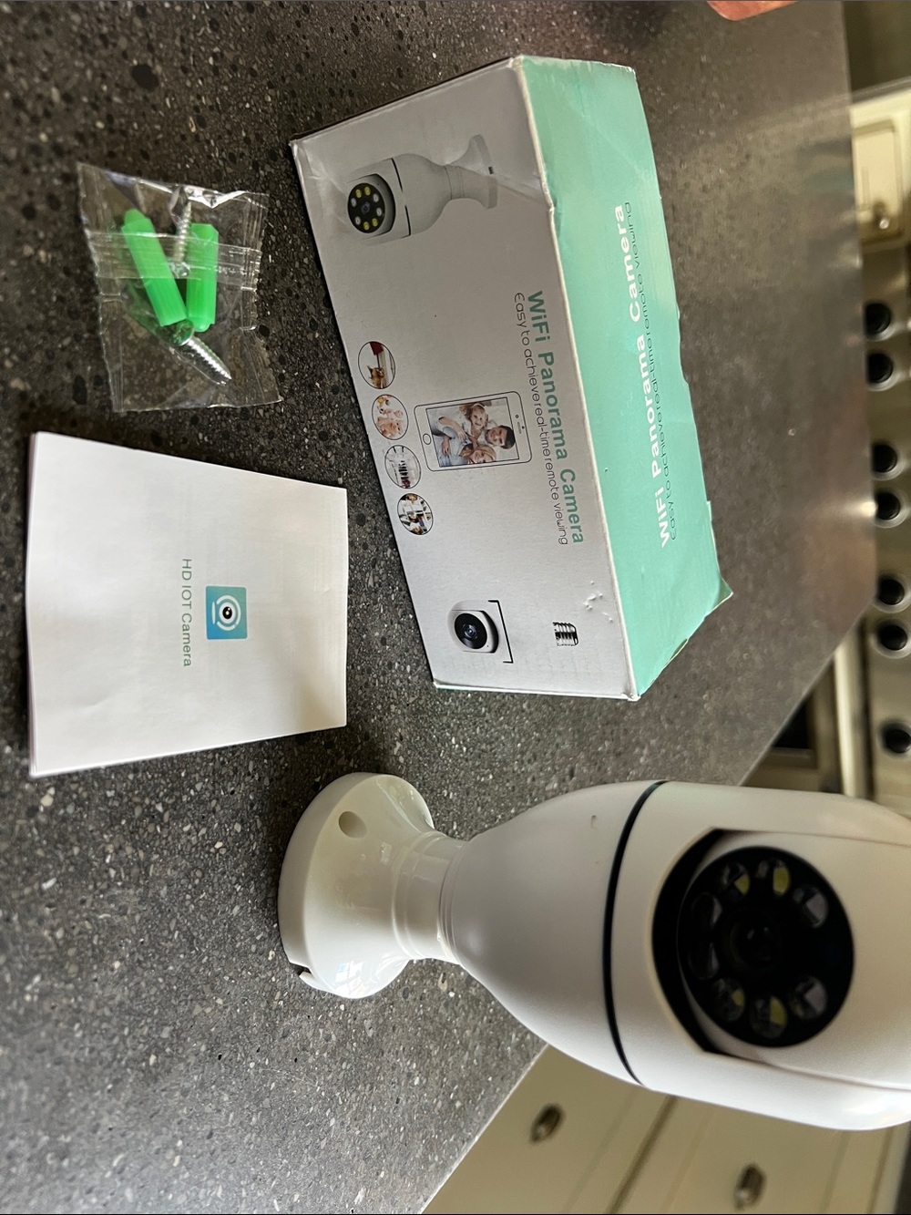 White WiFi Panorama Security Camera - Indoor WiFi Camera